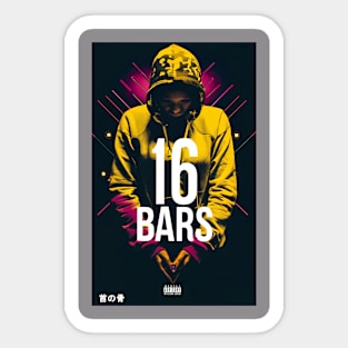 16 Bars - Design 1 (Female Version) Sticker